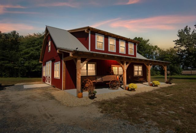 Timber Frame Garage with 10’ Overhang – Federalsburg, MD